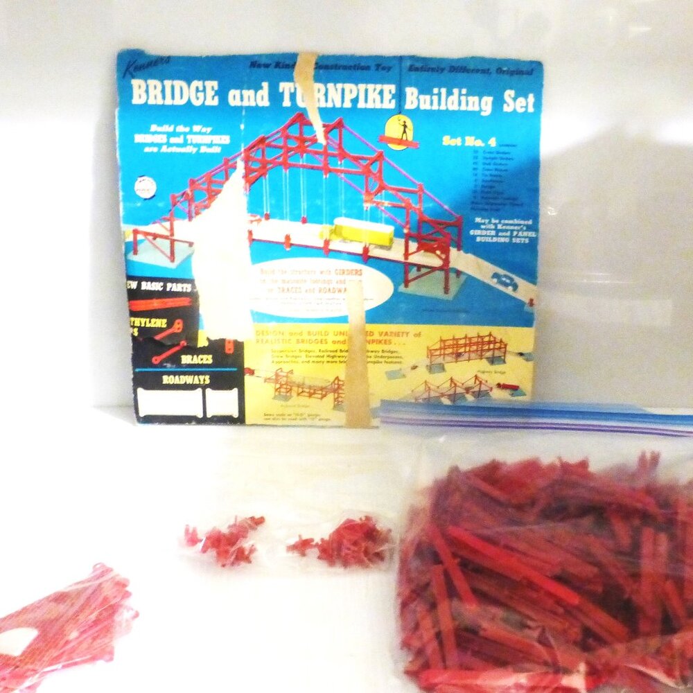 Kenner's BRIDGE and TURNIPIKE BUILDING SET Set No. 4 Girder Panel Building Sets